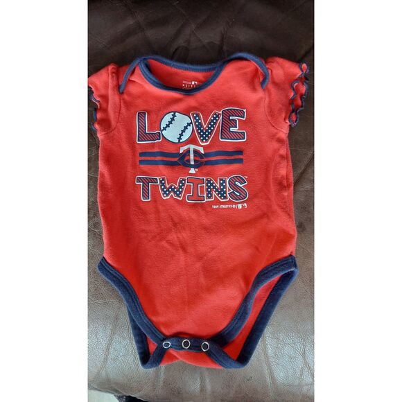 Minnesota Twins Baby Onesies Bundle 0-3M and 12M Genuine MLB Merchandise - Picture 2 of 7